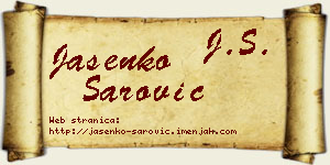 Jasenko Šarović vizit kartica
